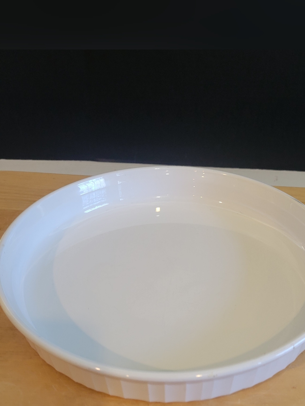 CorningWare F-3-B French White 10" Round Baking Dish 24cm Quiche Tart Pan